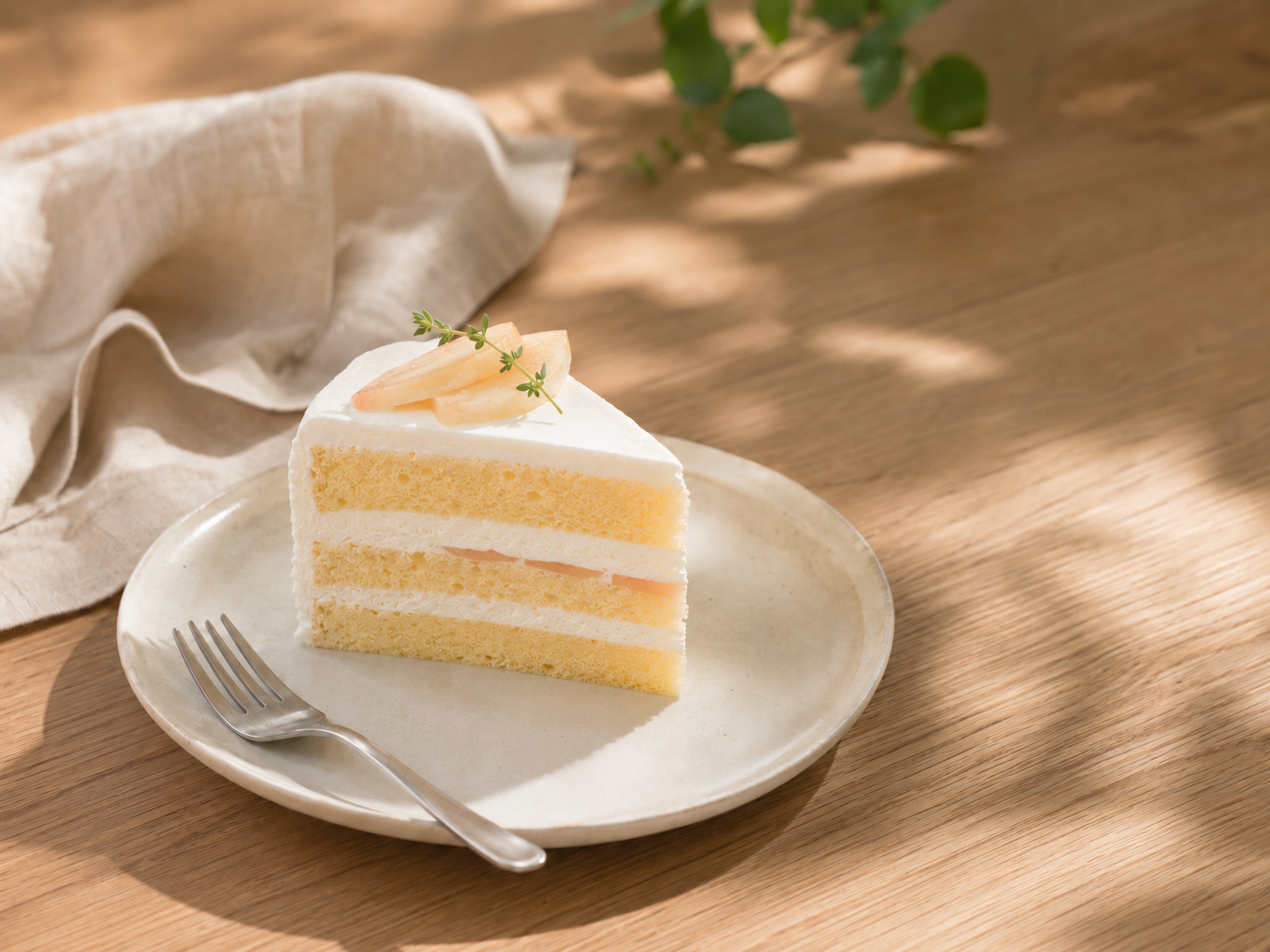 季節の素材を使った手作りケーキ